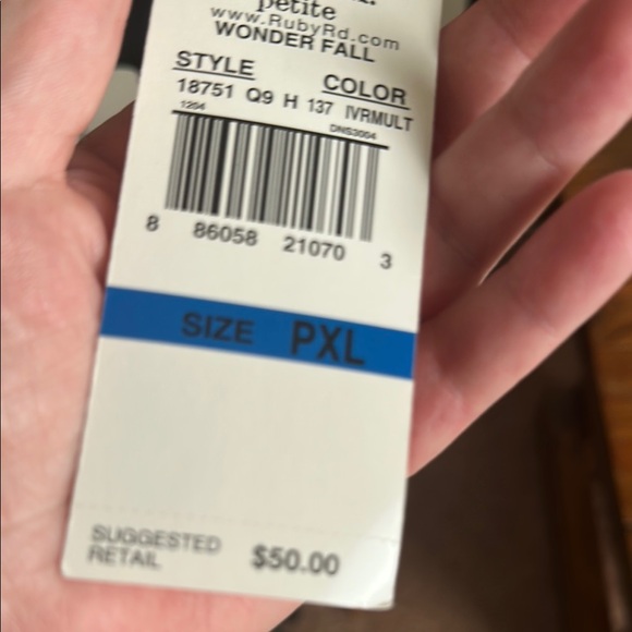 Ruby Rd fall floral top - Picture 2 of 5